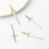European Retro Alloy Sword Pendant Diy Jewelry Materials