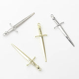 European Retro Alloy Sword Pendant Diy Jewelry Materials