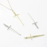 European Retro Alloy Sword Pendant Diy Jewelry Materials