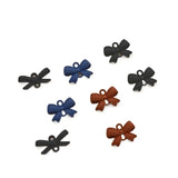 Retro Bow Alloy Double Hole Pendant DIY Earrings Accessories 10pcs