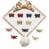 Retro Bow Alloy Double Hole Pendant DIY Earrings Accessories 10pcs