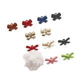 Retro Bow Alloy Double Hole Pendant DIY Earrings Accessories 10pcs