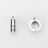 20pcs Antique Silver Slider Spacer Bails Charms for 6mm Round Leather Jewelry