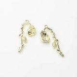 10PCS European Alloy Withered Rose Pendant DIY Accessories