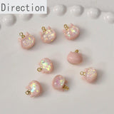 3D Glitter Kitten Head Resin Pendant Jewelry DIY