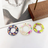 Acrylic Resin Ring Pendant Earrings DIY Accessories
