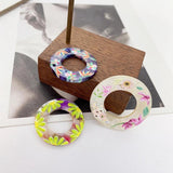Acrylic Resin Ring Pendant Earrings DIY Accessories