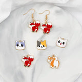 Peach Heart Flower Pendant DIY Ear Jewelry Earrings Bag Accessories