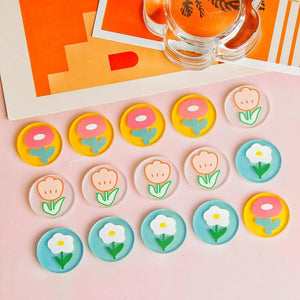 Flower Patch Acrylic Frosted DIY Earrings Material