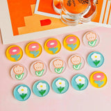 Flower Patch Acrylic Frosted DIY Earrings Material