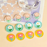 Flower Patch Acrylic Frosted DIY Earrings Material