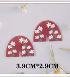 10 PCS Acrylic Embossed Flower Pendant for Earrings DIY