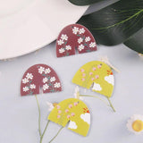 10 PCS Acrylic Embossed Flower Pendant for Earrings DIY