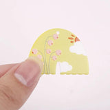10 PCS Acrylic Embossed Flower Pendant for Earrings DIY