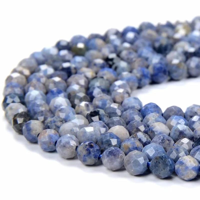 Sodalite Gemstone 2/3/4mm Faceted Beads Jewelry Making DIY Bracelet 15''