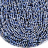 Sodalite Gemstone 2/3/4mm Faceted Beads Jewelry Making DIY Bracelet 15''