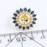 14k Plated Zirconia Ring with Pearl Holder