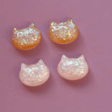 Cat Head Drum Resin Earring DIY Accessories