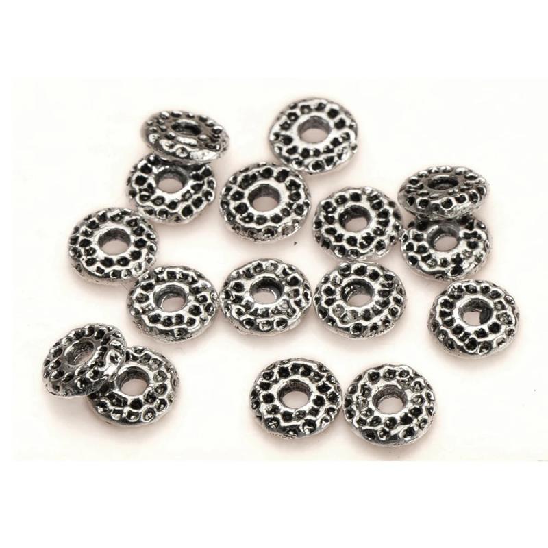 DIY Charms Beading Silver Spacers 6*1mm 200pcs