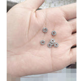 DIY Charms Beading Silver Spacers 6*1mm 200pcs