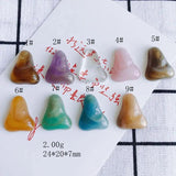 Chubby Irregular Acrylic Triangle Gradient Blooming Patch Bead Material