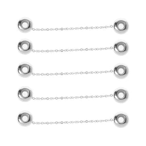 5Pcs Safety Chain Rubber Stopper Beads for Bracelets