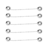 5Pcs Safety Chain Rubber Stopper Beads for Bracelets