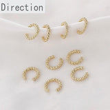 14k Retro Mini Peas Bead Ear Clip, No Piercing Needed