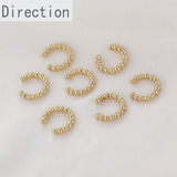 14k Retro Mini Peas Bead Ear Clip, No Piercing Needed