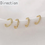 14k Retro Mini Peas Bead Ear Clip, No Piercing Needed