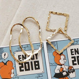 Hand-made DIY Earrings with 18K Copper Plated Geometric Frame
