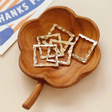 Hand-made DIY Earrings with 18K Copper Plated Geometric Frame