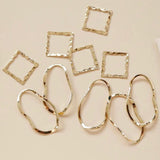 Hand-made DIY Earrings with 18K Copper Plated Geometric Frame
