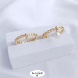 14K Copper-Clad Real Half-Hole Bead Ring DIY Open Ring
