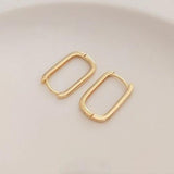 14K Gold-Coated U-Shaped Buckle French Earrings DIY Accessories 2PCS