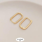 14K Gold-Coated U-Shaped Buckle French Earrings DIY Accessories 2PCS