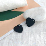 Heart-Shaped Alloy Paint Ornament Earring Stud DIY Material