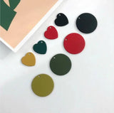 Heart-Shaped Alloy Paint Ornament Earring Stud DIY Material