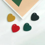 Heart-Shaped Alloy Paint Ornament Earring Stud DIY Material