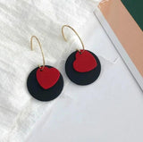 Heart-Shaped Alloy Paint Ornament Earring Stud DIY Material