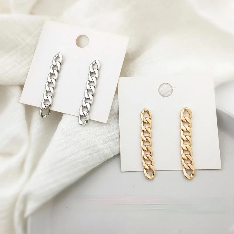 European & American S925 Silver Chain Earrings, Hypoallergenic