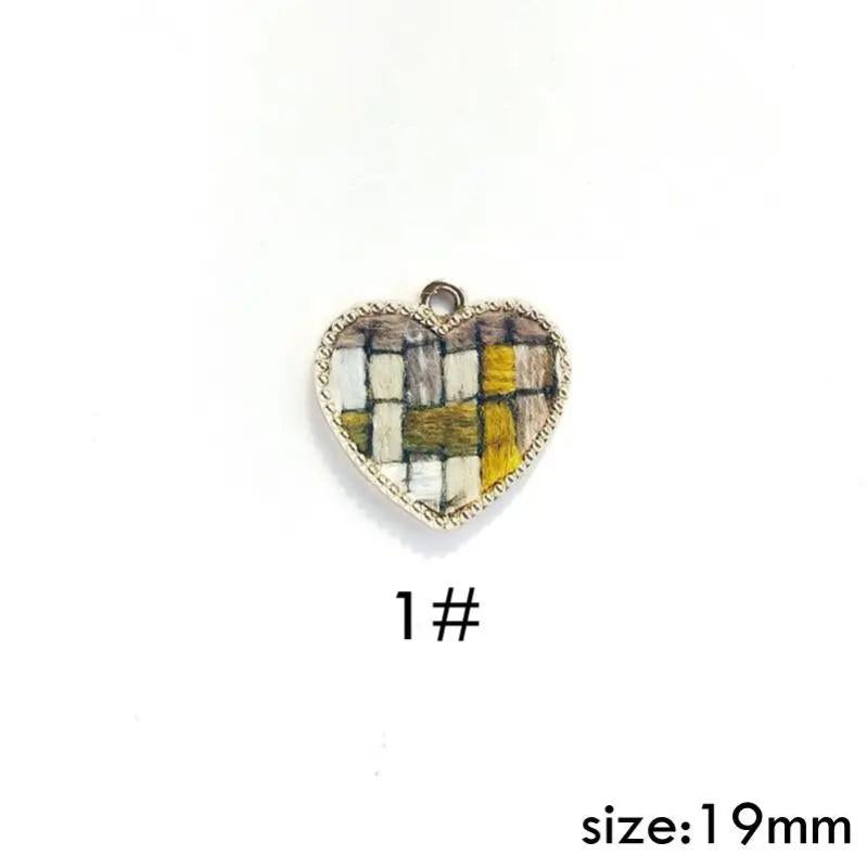 Leopard Plaid Alloy Pendant Earrings DIY Accessories Materials