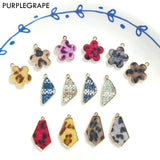 Leopard Plaid Alloy Pendant Earrings DIY Accessories Materials