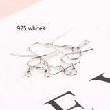 50pcs 18K Gold Plated Spring Ear Hook Earrings Thread DIY Accessories