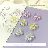 10pcs Acrylic Flower Ear Studs for DIY Earrings Homemade