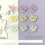 10pcs Acrylic Flower Ear Studs for DIY Earrings Homemade