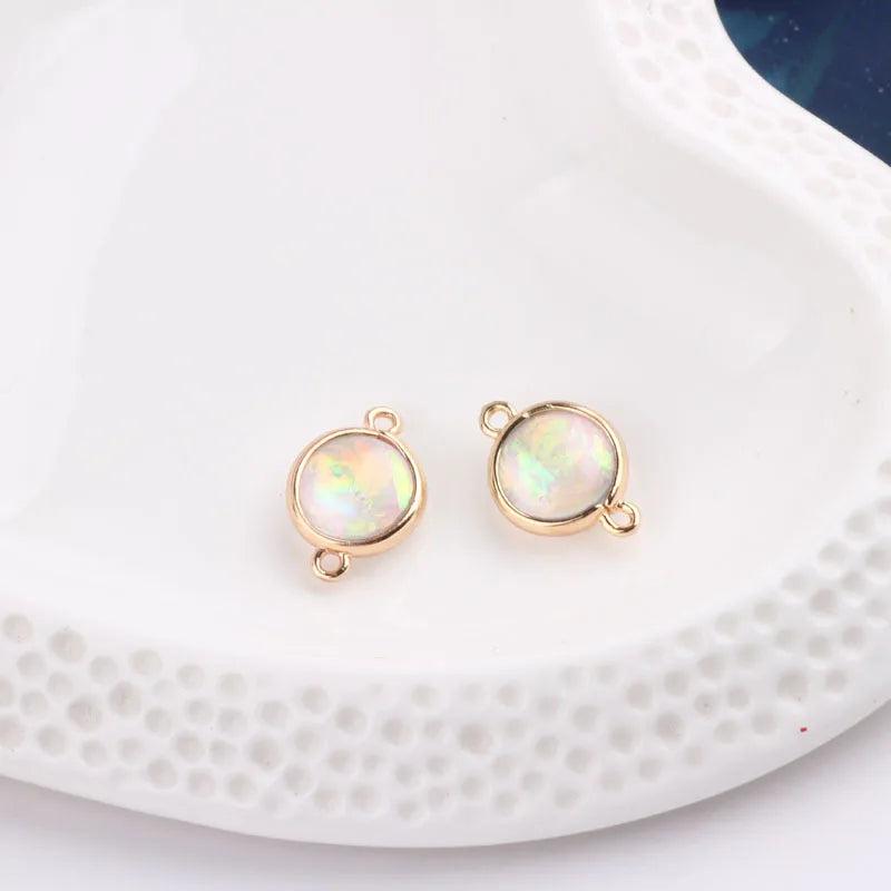 Purple Grape DIY Earrings Accessories Japanese Alloy Mermaid Water Drop Oval Pen