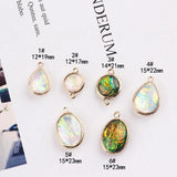 Purple Grape DIY Earrings Accessories Japanese Alloy Mermaid Water Drop Oval Pen