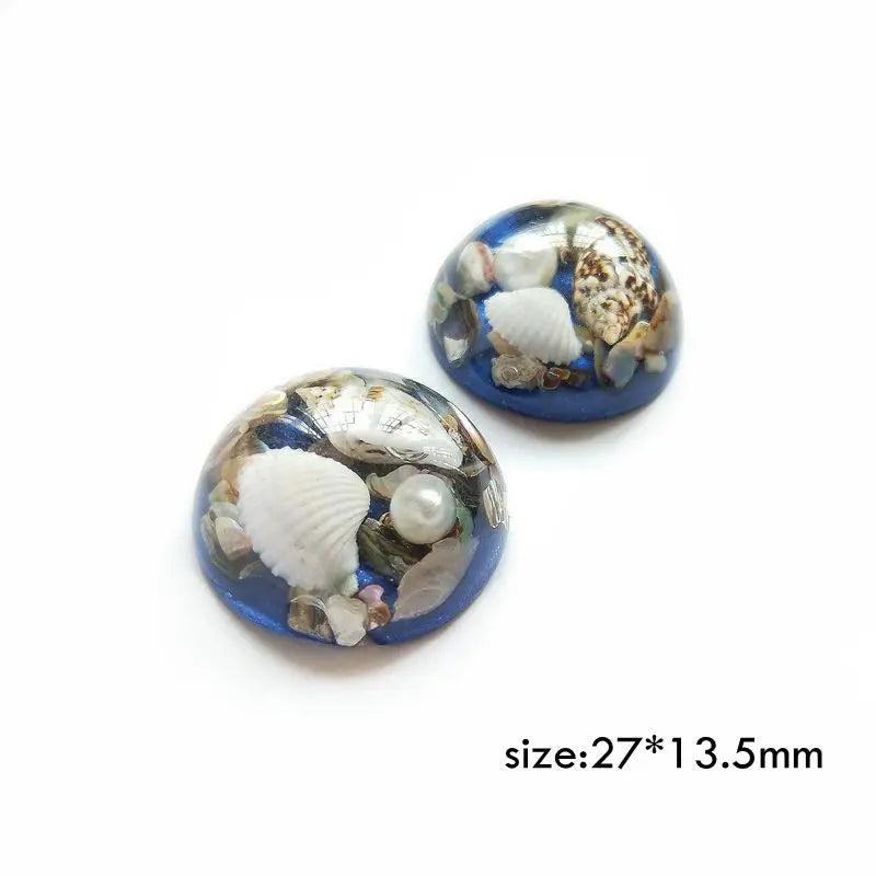 Resin Shell DIY Jewelry Making Material 6pcs