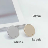 KC Silver Plated Round Stud Earring Accessory DIY Jewelry Findings 6pcs